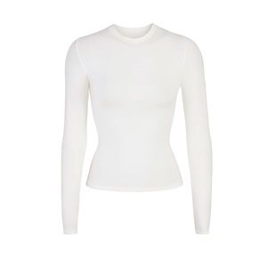 SKIMS COTTON JERSEY LONG SLEEVE T-SHIRT